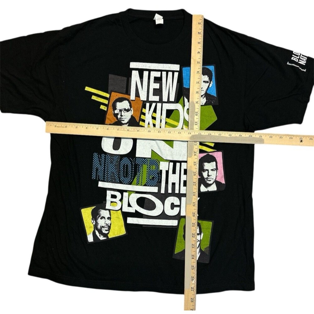 NKOTB New Kids On The Block Black T Shirt Mens L Block Nation On Sleeve Unisex - Picture 3 of 8